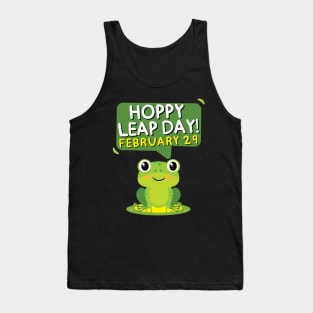 Hoppy Leap Day February 29 Funny Frog Tank Top